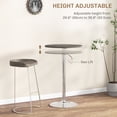 thumbnail image 4 of HOMCOM Table de Bar Ronde Réglable pour 2, Table de Pub avec Dessus en Rotin PE, Brun, 4 of 10