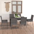 thumbnail image 1 of vidaXL 7 Piece Garden Dining Set Poly Rattan Grey, 1 of 5
