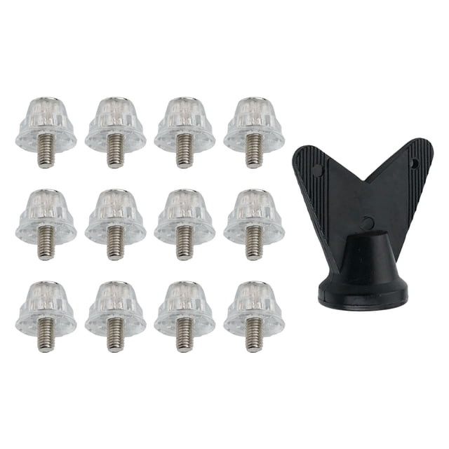 12 Pcs Football Boot Studs Non Slip Thread Screw 13/15/18mm Dia Turf Replacement Spikes For Indoor Outdoor Sports Training New