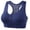 Navy, variant on fheaev High Impact Sports Bras for Women High Support Front Zipper Back Gathered Workout Yoga Bra Gym Activewear Everyday Bra
