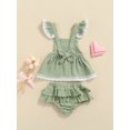 thumbnail image 4 of Honganda Ensemble Robe Bébé Fille, Ourlet en Dentelle Décor Jupe à Volants et Shorts, 4 of 9