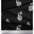 thumbnail image 2 of Soimoi Poly Georgette Fabric Floral Block Print Sewing Fabric Yard 52 Inch Wide, 2 of 3