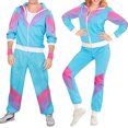 thumbnail image 5 of Fortune 90s Hip Hop Tracksuit, Patchwork Long Sleeve Coat Long Pants for Women, 5 of 5