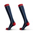 thumbnail image 3 of Visland 1 Pair Compression Stockings Striped Stretchy Long Tube Anti-Fatigue Sporty Socks for Running Climbing Riding, 3 of 6