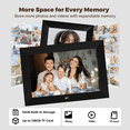 thumbnail image 4 of FPD 10.1 inch WiFi Digital Photo Frame with Frameo App, 1280 x 800 IPS Touch Screen, 32GB Storage, 128GB microSD/TF Card Expansion, Auto-Rotate, Wall Mountable-Black, 4 of 13