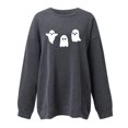thumbnail image 4 of jsaierl Chandail pour Femmes Coupe Ample à Manches Longues Chandail d'Halloween Col Rond Hauts Mignons pour Femmes Tunique Confortable Haut d'Halloween pour Femmes, 4 of 5