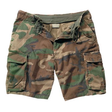 Rothco Shorts Cargo Parachutiste Camouflage Vintage, Camo Boisé, TP