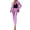 Pink, variant on Blazer Pants Set for Women, 2 Piece Business Suit Lapel Button Coat Slim Fitting Business Office Work Blazer Pants Outfits Cute Two Piece Outfits for Women White S
