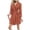 Orange, variant on HongQid Womens Robe Lightweight Short Polyester Cotton Bathrobe Soft Ladies Sleepwear with Pockets and Belt