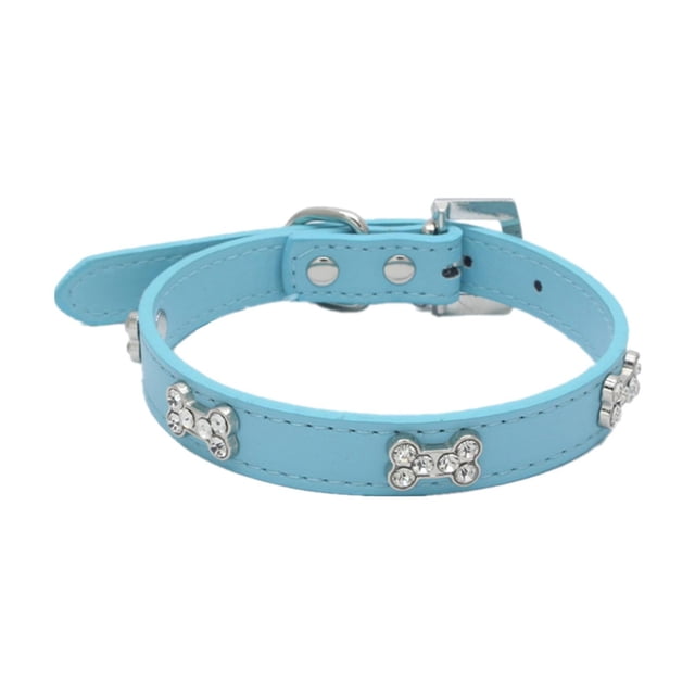 WIFKLSIIPG Shiny Rhinestone Pet Collar Bone Jewelry Dog Collar Small and Medium Dog Chain