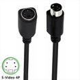 thumbnail image 1 of 90 Degree Bend Mini DIN 4Pin Male to Female S-Video 4-Pin SVHS Camera DVR, , DVD Player Video Connection Cable A, 1 of 4
