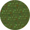 thumbnail image 1 of Ahgly Company Tapis d'Intérieur Lavable en Machine Carré Transitionnel Vert Lime Foncé, 3 Pieds Carré, 1 of 7