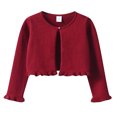 thumbnail image 1 of RXIRUCGD Veste Décontractée à Capuche pour Enfants avec Nœud, Boutons, Perforation, Col Rond, Manches Longues (Rouge, Taille : 5-6 Ans), 1 of 7