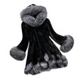 thumbnail image 1 of Pompotops Manteau Veste en Faux Pelage Uni Chaud pour Femmes Dames Hiver Col Rabattu Vêtement d'Extérieur, 1 of 8