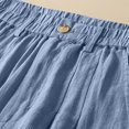 thumbnail image 5 of Sijiajgjfu Womens Cotton Linen Long Pants Blue M, 5 of 5