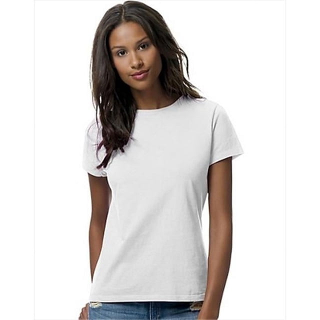 Hanes SL04 T-Shirt Nano-T pour Femmes Taille Très Grand, Blanc