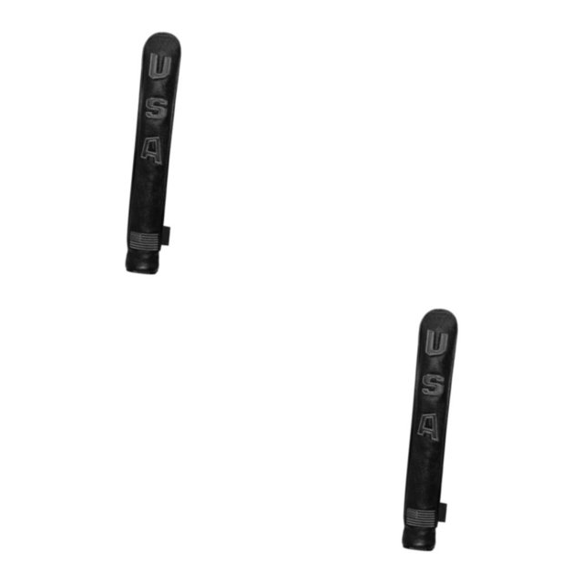 Decodeary PU for Golf Alignment Stick Cover Case Waterproof Holder Premium Embroidered Black White 33 x 5.5cm 2Set