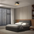thumbnail image 3 of Adara 15 in. LED Semi Flush Mount Light 5 CCT Black and Wood Effect, 3 of 10
