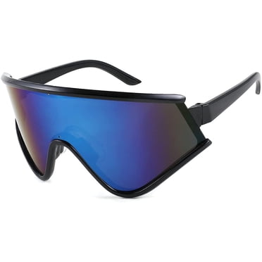 FEISEDY Shield Oversized Wraparound Sunglasses 80s One Piece Outdoor Sport Glasses Visor for Men Women B2791