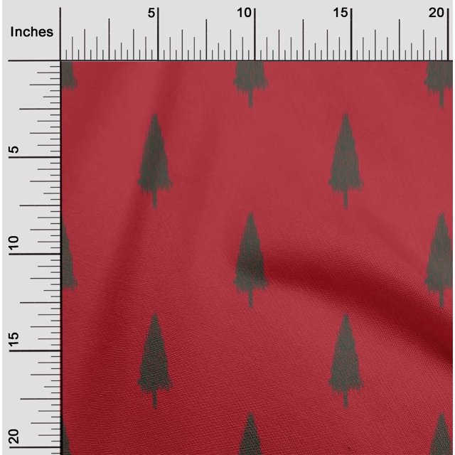 oneOone Cotton Poplin Fabric Tree Ikat Printed Craft Fabric BTY 56 Inch Wide