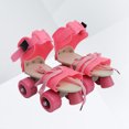 thumbnail image 2 of EeaseCA Patins de Patinage à Double Rangée Réglables pour Enfants, Patins à Quatre Roues, Chaussures, Cadeaux pour Enfants, Taille 25-32 (Rose), 2 of 7