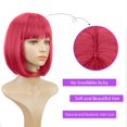 thumbnail image 5 of WIFKLSIIPG Perruque pour Femmes Carnaval Perruque en Cheveux Humains 30cm Perruque Courte Convient à la Décoration de Fête 30cm, 5 of 5