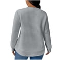 thumbnail image 4 of Timegard Plus Size Tops for Women Long Sleeve Round Neck Blouse Fall Casual Tunic Tops Solid Color, 4 of 8