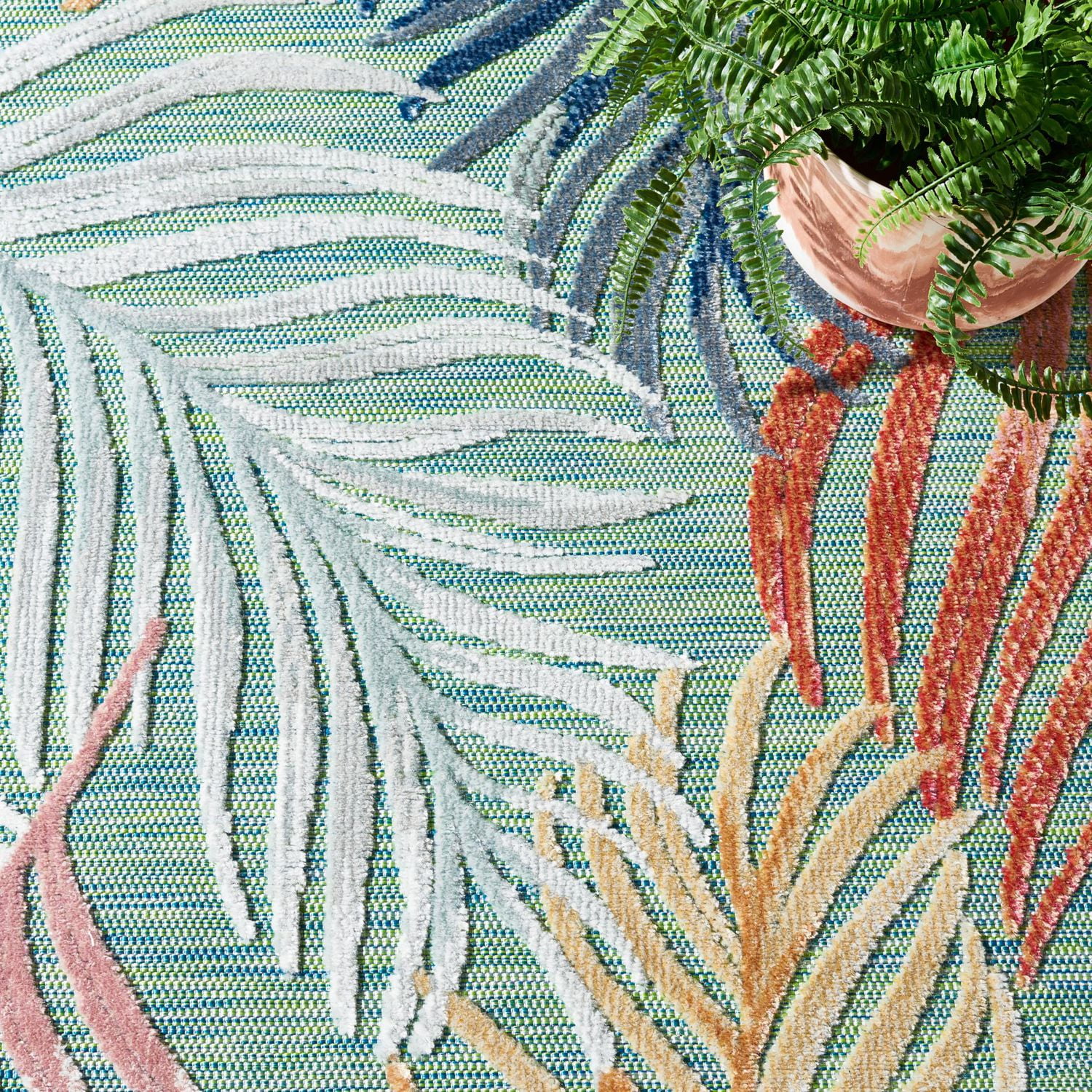 SAFAVIEH Cabana Oakley Floral Vines Outdoor Area Rug