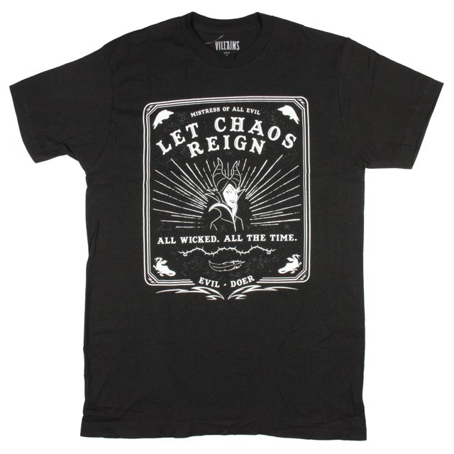 Disney T-Shirt à Imprimé Villains pour Hommes « Let Chaos Reign » (XXX-Grand)