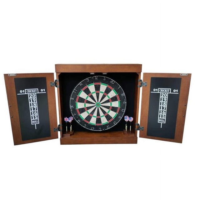Blue Wave BG50395 Farmington Dartboard & Cabinet Set, Walnut