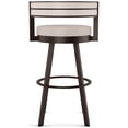thumbnail image 4 of Amisco Browser 26 in. Swivel Counter Stool - Cream Faux Leather / Dark Brown Metal, 4 of 9
