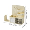 thumbnail image 3 of Desk Pegboard Organizer Box | Pen and Stationery Storage Container | Retractable Book Stand | Plastic Desk Accessory for Office, Dorm, Study Table, and Home Workspace, 3 of 6