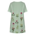 thumbnail image 5 of yievot Robe d'Été pour Femme Décontractée à Col Rond à Manches Courtes Plissée à Imprimé Floral avec Poches, 5 of 5
