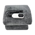 thumbnail image 2 of Heated Throw Blanket,Plush Electric Blanket Throw,Sherpa Super Cozy Heated Blanket,12V Heated Electric Blanket,Faux Fur Throw Size with Fluffy Back,Heating Blanket Warm Blanket Gift for Grandma, 2 of 9