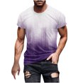 thumbnail image 2 of Qertyioot Hommes Imprimer Manches Courtes Col Rond T-shirt Casual Mode Manches Courtes Dégagement, 2 of 5