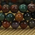 thumbnail image 3 of Bracelet Extensible Unisexe en Perles Rondes de 6 mm avec Pierre de Sang Rouge Naturelle Héliotrope, 3 of 4