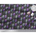 thumbnail image 2 of Soimoi Black Viscose Chiffon Fabric Peacock Feather Print Fabric by the Yard 42 Inch Wide, 2 of 3