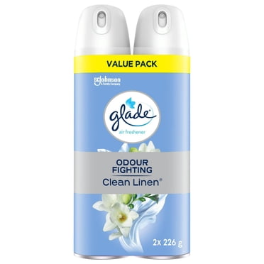 Glade® Air Freshener Odor Fighting Room Spray, Clean Linen, 226g, 2pk