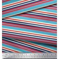 thumbnail image 3 of Soimoi Poly Georgette Fabric Horizontal Stripe Printed Fabric 1 Yard 52 Inch Wide, 3 of 5