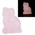thumbnail image 2 of Pierre de Quartz Rose, Pierre de Guérison pour Chaton Sculptée en Quartz Rose, Valeur Exceptionnelle, 2 of 5