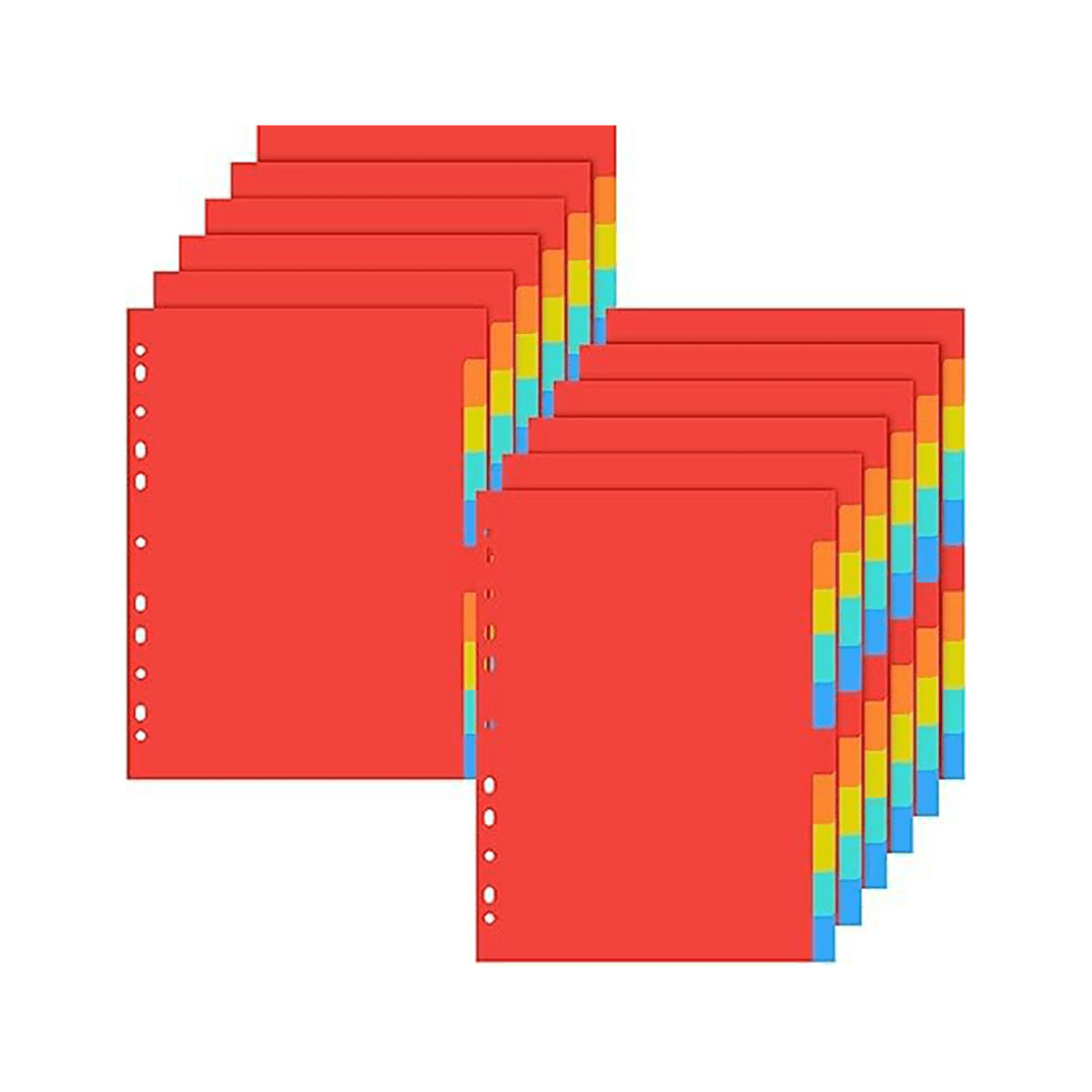 3 Ring Binder Dividers with Tabs Letter Size Notebook Dividers 5 Colors Plastic Dividers Binder for School Subject Files