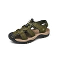 thumbnail image 1 of UKAP Mens Sandals Drawstring Beach Shoe Closed Toe Fisherman Sandal Men's Driving Shoes Lightweight Army Green 14, 1 of 6