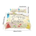thumbnail image 3 of Deeceymbur Queen Size 3 Piece Easter Bedding Set Cartoon Bunny Egg Pattern Duvet Cover with Pillowcases, 3 of 6
