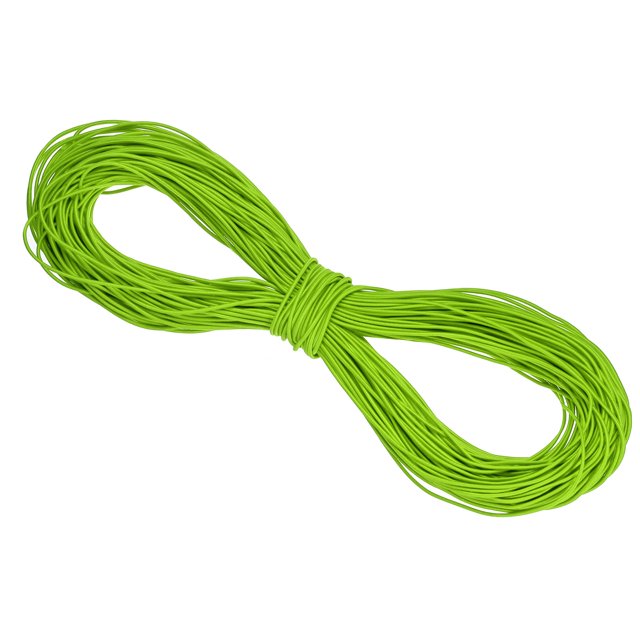 Uxcell Elastic Cord Heavy Stretch String Rope for Crafting DIY Sewing Hook Straps Camping Tie Down Strap Lawn Green 2mm x 100m