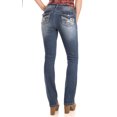 thumbnail image 4 of WallFlower Women's Legendary Bootcut Mid-Rise Insta Stretch Juniors Jeans (Standard and Plus), 4 of 6