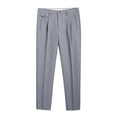 thumbnail image 1 of Cameland Men's Plus Size Dress Pants Straight Leg Ruched Solid Color Leisure Business Trousers Big And Tall Mens Dress Pants, 1 of 2