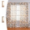 thumbnail image 1 of Geometric Print Sheer Curtains Panel • Linen Look Polyester Window• Light Filtering Grommet Top Decorative Curtains for Living Room Bedroom, 1 of 6