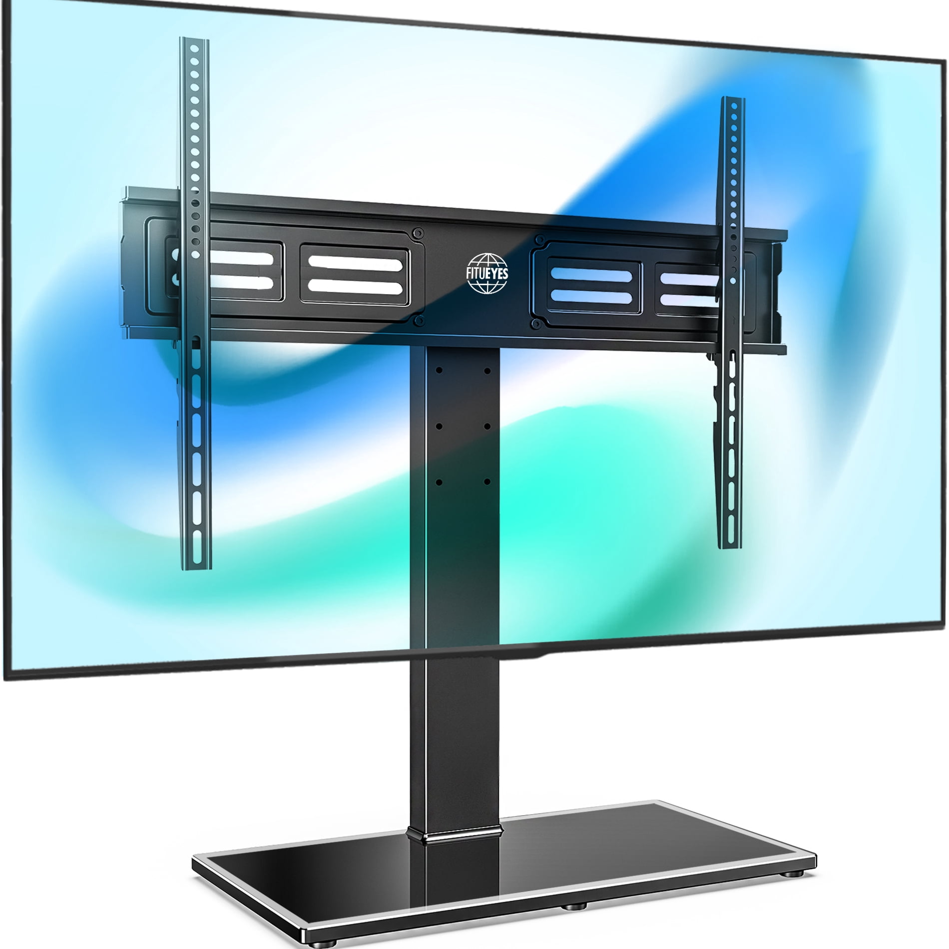 Universal TV Stand with Swivel Mount Height Adjustable for 50 inch to 85 inch TV,Big Table Top TV Stand Holds up to 143lbs Screen,VESA up to 800x600MM