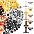 thumbnail image 3 of Miangastore 100 Pcs Rivets Rivets et Boutons-Pression en Cuir Rivets Métalliques pour Vêtements d'Artisanat en Cuir, 3 of 8