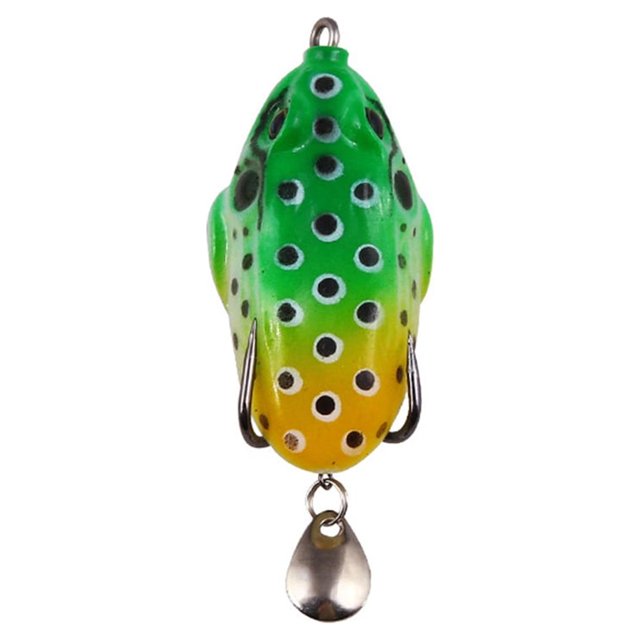 Fish Lure Artificial Bait 8cm Fine Workmanship Compact Size Smooth No Burrs Exquisite Sweet Gift Rotating Wobbler Lures Green-yellow